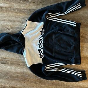 Vintage Adidas Black and white Hoodie